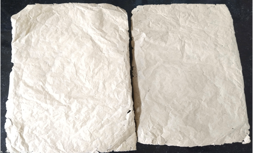 Paper obtained from rice straw